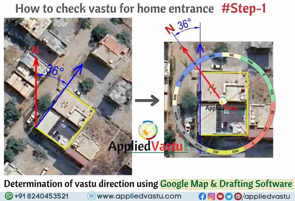 Determination of vastu direction using Google Map-AppliedVastu